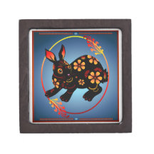 Black Designed Rabbit Premium Gift Box