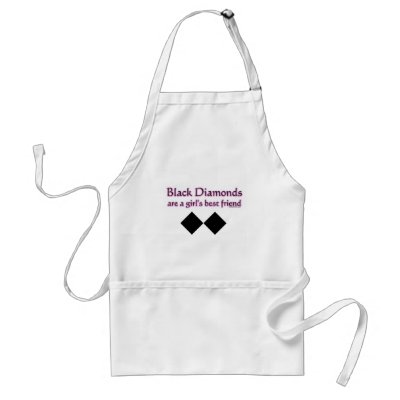 Black diamonds are a girls best friend aprons by weeteeshirts