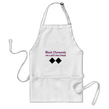 Black diamonds are a girls best friend aprons