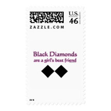 Black diamonds are a girls best friend postage stamp