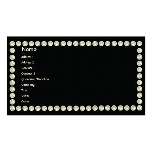 Black Diamonds - Business Business Cards (front side)
