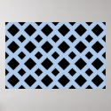 Black Diamonds on Light Blue