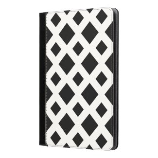 Black Diamonds on White Geometric Pattern