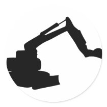 black digger construction building-site stickers by Tomaniac black digger construction building-site stickers