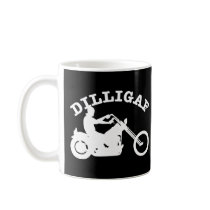 Black  Dilligaf Chopper Coffee Mugs