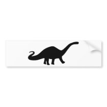 black dinosaur icon bumper sticker