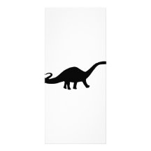 black dinosaur icon custom rack card