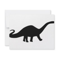 black dinosaur icon invitations