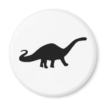 black dinosaur icon magnets