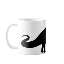 black dinosaur icon mugs
