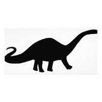 black dinosaur icon photo cards