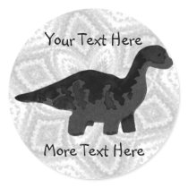Black Dinosaur Stickers