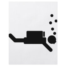 black diver icon personalized flyer