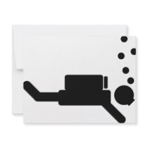 black diver icon invitations