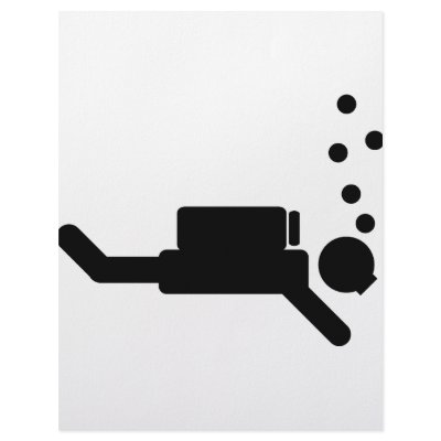 black diver icon letterhead design by TomaniacLines