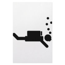 black diver icon stationery