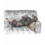 Black Doberman Pinscher Guard Dog T Shirts