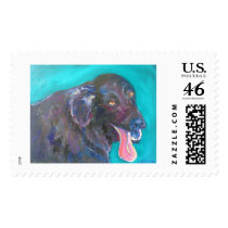 Black Dog Green Stamp by donnabellas Black Dog Green Stamp