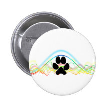 Black Dog Paw sound waves Buttons