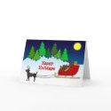 Black Dog Pulling Sleigh cards