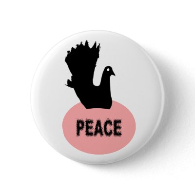 Black Dove Peace Button by Fallen_Angel_483