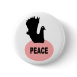 Black Dove Peace Button