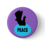 Black Dove Peace Button