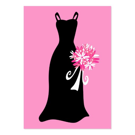 Black Dress with Bouquet Business Card