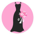 Black Dress with Bouquet stickers by OccasionsByMadeleine Black Dress with Bouquet stickers