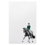 Black Dressage Horse Stationery
