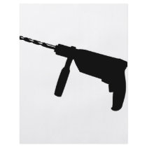 black drill machine icon flyers