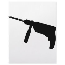 black drill machine icon letterhead