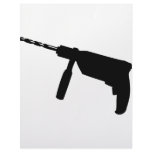 black drill machine icon custom letterhead