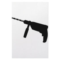 black drill machine icon stationery