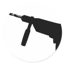 black drill machine icon stickers