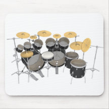 Black Drum Kit: 10 Piece: Mouse Pad