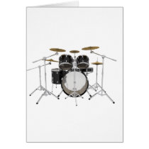Black Drum Kit: Greeting Card