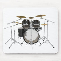 Black Drum Kit: Mousepads