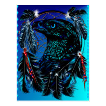Black Ealge Dreamcatcher Postcard