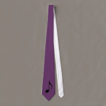 Black Eighth Note on Purple ties