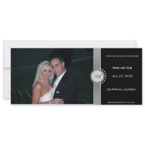 Black elegance -Save the date announcement invitations