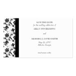 Black Elegance Save The Date Card Business Cards