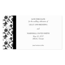 Black Elegance Save The Date Card Business Cards