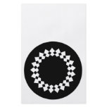 Black Elegant Round Design. Art Deco Style. flyers