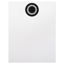 Black Elegant Round Design. Art Deco Style. Letterhead Template