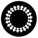 Black Elegant Round Design. Art Deco Style. Cut Out