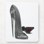 Black Elegant Stiletto Shoes High Heel Art Mousepads