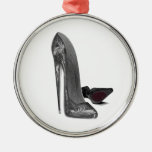 Black Elegant Stiletto Shoes High Heel Art Christmas Tree Ornament