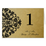 black Elegant table seating card