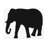 black elephant icon post cards